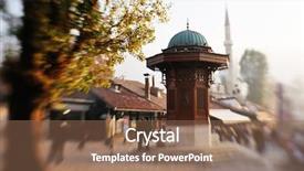  Presentation with bosnia - Amazing PPT theme having sarajevo capital of bosnia in europe old city center historical fountain and popular travel destination backdrop and a violet colored foreground