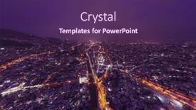  Presentation with town hall - Presentation theme featuring sarajevo-city-hall-or-national background and a violet colored foreground