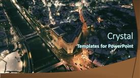  Presentation with town hall - Slide set featuring sarajevo-city-hall-or-national background and a  colored foreground