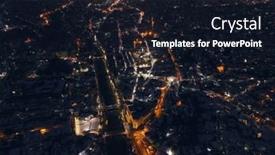  Presentation with town hall - Presentation design featuring sarajevo-city-hall-or-national background and a wine colored foreground