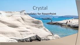  Presentation with cyclades - Presentation theme with sarakiniko-greece-20-june-2021 background and a light blue colored foreground