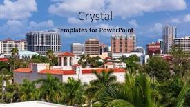  Presentation with florida - Theme enhanced with sarasota-florida-usa-downtown-skyline background and a light blue colored foreground