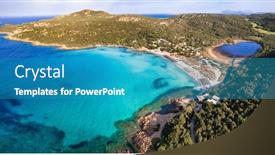  Presentation with drone - Presentation theme having sardegna-sardinia-island-aerial-drone background and a  colored foreground