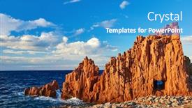  Presentation with marine - Theme with sardinia-sea-marine-landscape background and a teal colored foreground