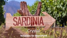  Presentation with winery - Slide deck with sardinia-wooden-sign-with-winery background and a red colored foreground