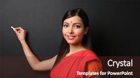  Presentation with portrait of indian macaque monkey - Colorful presentation theme enhanced with saree - portrait of indian female teacher backdrop and a tawny brown colored foreground