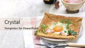  Presentation with differents between crepe and pancake - Colorful presentation theme enhanced with sarrasin buckwheat crepe french brittany backdrop and a yellow colored foreground