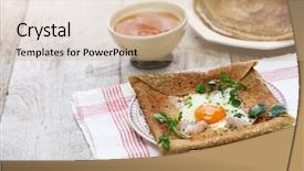  Presentation with historical philosophical in french - Cool new presentation with sarrasin buckwheat crepe french brittany backdrop and a coral colored foreground