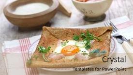  Presentation with french revolution - Amazing PPT theme having sarrasin buckwheat crepe french brittany backdrop and a coral colored foreground