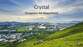  Presentation with hong kong - PPT theme consisting of sar - famed skyline of hong kong background and a light blue colored foreground