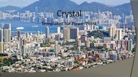  Presentation with hong kong china - Audience pleasing slide deck consisting of sar - hong kong china skyline panorama backdrop and a light blue colored foreground