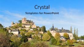  Presentation with cattle limousin cows in green - Cool new slides with sar - village turenne in french limousin backdrop and a light blue colored foreground