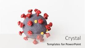  Presentation with coronavirus - Beautiful PPT theme featuring sars-cov-2-coronavirus-model backdrop and a light gray colored foreground