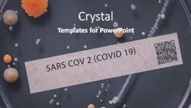  Presentation with symptoms - Slide set featuring sars-cov-2-covid-19 background and a dark gray colored foreground