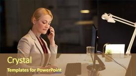  Presentation with ant - Amazing slide deck having calling on sartphone at night backdrop and a tawny brown colored foreground