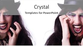  Presentation with satan - Presentation theme consisting of satanic - satan halloween concept isolated background and a white colored foreground