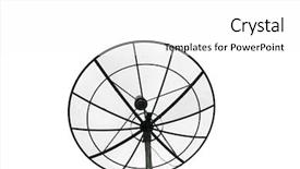  Presentation with satellite - Amazing slide deck having satelite - big black satellite isolated backdrop and a white colored foreground