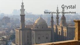  Presentation with cairo - Slides with satelite - cairo egypt - city view background and a white colored foreground