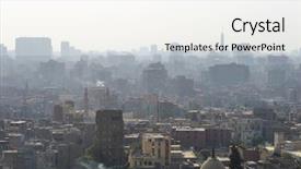  Presentation with cairo - PPT theme consisting of satelite - cairo egypt - city view background and a white colored foreground