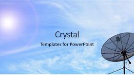  Presentation with satellite communication - PPT layouts having satelite - conceptual of antenna communication satellite background and a light blue colored foreground