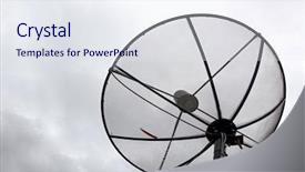  Presentation with satellite - Theme enhanced with satelite - conceptual of big black satellite background and a sky blue colored foreground