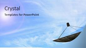  Presentation with satellite communication - PPT theme having satelite - conceptual of black antenna communication background and a light blue colored foreground