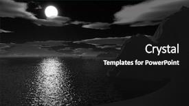  Presentation with halloween - Slide set having satelite - halloween moonnight on sea background and a black colored foreground