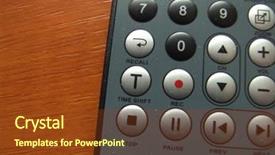  Presentation with remote - Colorful presentation enhanced with satelite - modern remote controler isolated backdrop and a  colored foreground