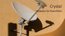  Presentation with satellite dish - Slide deck enhanced with satelite - satellite dish installed on side background and a coral colored foreground