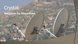  Presentation with paths - Theme with satelite - satellite dish on the roof background and a gray colored foreground