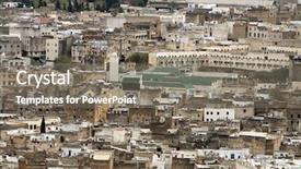  Presentation with water cooled package unit to air handling unit - Slides with satelite - view from air to unique background and a  colored foreground