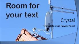  Presentation with wifi - PPT layouts enhanced with satelite - white satellite dish and wifi background and a light blue colored foreground