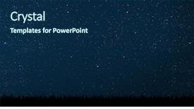  Presentation with night stars - Amazing presentation design having satellite - background night sky with stars backdrop and a navy blue colored foreground