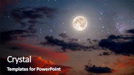  Presentation with stars moon - Slide set consisting of satellite - backgrounds night sky with stars background and a tawny brown colored foreground