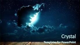  Presentation with satellite - Slide deck featuring satellite - backgrounds night sky with stars background and a navy blue colored foreground