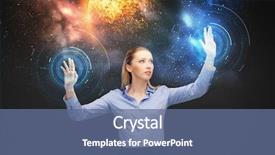  Presentation with augmented reality business - PPT theme having satellite - business future technology and augmented background and a ocean colored foreground