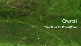  Presentation with satellite - Audience pleasing presentation design consisting of satellite - part of the world map backdrop and a tawny brown colored foreground