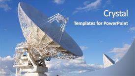  Presentation with satellite dish - PPT theme enhanced with satellite dish - radio telescope facility australia background and a teal colored foreground