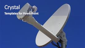  Presentation with satellite dish - PPT theme with satellite dish on the roof background and a  colored foreground