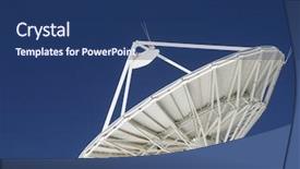  Presentation with satellite dish - Amazing slide deck having satellite dish backdrop and a ocean colored foreground