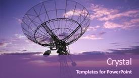  Presentation with antenna - Colorful slide deck enhanced with satellite dishes antenna backdrop and a violet colored foreground