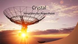  Presentation with satellite dish - Cool new presentation theme with satellite dishes antenna backdrop and a coral colored foreground