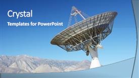  Presentation with satellite dish - Slide deck consisting of satellite dishes in desert clear background and a teal colored foreground