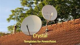  Presentation with roof - Cool new presentation theme with satellite dishes on a tiled backdrop and a tawny brown colored foreground