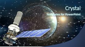  Presentation with solar satellite - Audience pleasing slides consisting of satellite view of earth backdrop and a ocean colored foreground