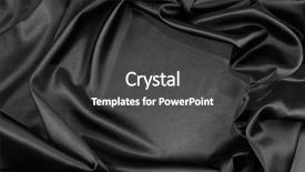  Presentation with silk - Slides having satin - closeup of rippled black silk background and a dark gray colored foreground