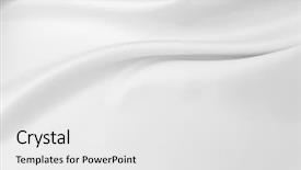 Presentation with rippled white silk - Beautiful PPT theme featuring satin - closeup of rippled white silk backdrop and a white colored foreground