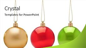  Presentation with satin - Cool new presentation design with satin glass - christmas baubles backdrop and a white colored foreground