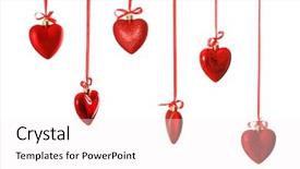  Presentation with hearts - Cool new theme with satin glass - red hearts on ribbon backdrop and a white colored foreground