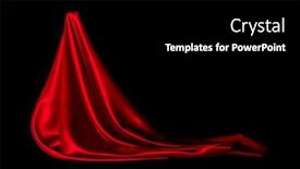  Presentation with abstract red - Cool new slide deck with satin-red-fabric backdrop and a black colored foreground